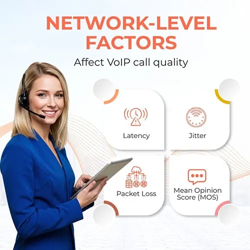What network-level factors affect VoIP call quality?